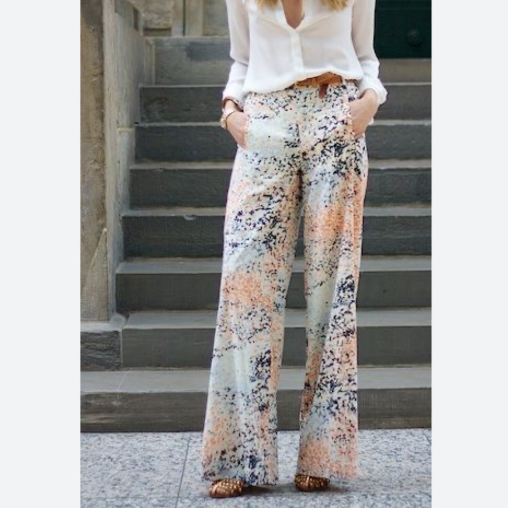 BCBG Wide Leg Pant - colorful pattern